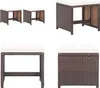 vidaXL Gartenhocker 2 Stk. mit Sitzkissen Poly Rattan Braun Produktbild-Vorschau 1