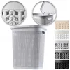 A collage of a laundry basket and color options. Produktbild-Vorschau