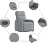 vidaXL Fauteuil relax gris clair Tissu Voir les images du produit 7