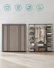 A portable wardrobe and an open wardrobe are shown side-by-side. Náhled obrázku produktu