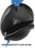 Close-up of a gaming headset earcup with a blue microphone boom. Produktbild-Vorschau