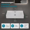 Aqua Bagno LoftAir 60cm Keramik Waschbecken Waschtisch Produktbild-Vorschau 2