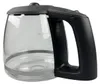 A close-up shot of a glass coffee pot with a black handle. Produktbild-Vorschau