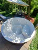 Badefass 200cm mit 30 KW Holzofen Hottube mit Abdeckung und Produktbild-Vorschau 9