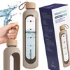 AquaFloow MotivateGlass Trinkflasche 1 L Glasflasche Beige Produktbild-Vorschau 1