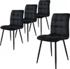 ML-Design 4er Set Esszimmerstuhl mit Rückenlehne, Schwarz, Produktbild-Vorschau 1