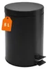 Poubelle à pédale en acier inoxydable ronde noire mate 27 x Voir les images du produit 1