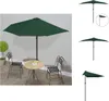 vidaXL Balkon-Sonnenschirm mit Alu-Mast Grün 300x155 cm Produktbild-Vorschau 1