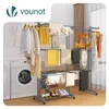 VOUNOT® 4 Ebenen Wäscheständer Ausziehbar, 190x64x170cm Produktbild-Vorschau 2