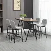 HOMCOM Bartisch mit Barhocker Set, Küchentisch, 5-teilig Produktbild-Vorschau 2