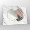 Bilder auf glas - Einteilig - Zahlen Weiß Golden - 100x70cm Produktbild-Vorschau 4