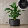 Großer außen Blumentopf NIVO rund 47 x 30 cm anthrazit Produktbild-Vorschau 2