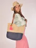 styleBREAKER Damen Bast Strandtasche 45 x 13 x 46 cm mit Produktbild-Vorschau 6