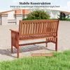 Ławka ogrodowa COSTWAY, drewniana, 2-osobowa, odporna na Podgląd zdjęcia produktu 7