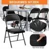 Klappstühle 8er Set - klappbar & gepolstert | Kunstleder Produktbild-Vorschau 3