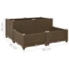 vidaXL Letto rialzato 80x80x38 cm in polipropilene Anteprima dell’immagine prodotto 8
