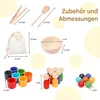 Lernspielzeuge, Regenbogen Bälle in Tassen, Montessori Produktbild-Vorschau 2