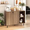 COSTWAY Credenza in legno, cassettiera con 4 scomparti e 2 Anteprima dell’immagine prodotto 9
