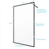 Paroi de Douche 120x200 cm - Cadre et Bras Aluminium NOIR Voir les images du produit 4