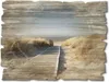 ARTland Holzbild Vintage Nordseestrand auf Langeoog - Steg Produktbild-Vorschau 1
