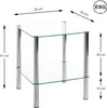HAKU Beistelltisch chrom - Metall, Sicherheitsglas 5 mm, Produktbild-Vorschau 2