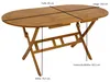 DEGAMO Gartentisch Klapptisch Holztisch 85x160cm oval, Holz Produktbild-Vorschau 7
