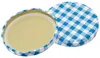 WELLGRO Einmachgläser blau kariert 230ml mit Schraubdeckel Produktbild-Vorschau 3