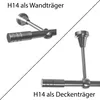 Gardinenstange Set Edelstahl Look Metall Ø 16mm zur Produktbild-Vorschau 2