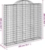 Gabionen mit Hochbogen 4 Stk. 200x50x180/200cm Verzinktes Produktbild-Vorschau 6