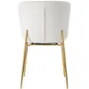 A rear view of a beige velvet dining chair with gold legs. Produktbild-Vorschau