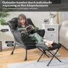 Kreslo COSTWAY s podnožkou, relaxačné kreslo s podrúčkami, Náhľad obrázku produktu 4