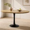 Uitschuifbare eettafel, 100/140 x 100 x 75 cm, ovale Productafbeelding-voorbeeld 3