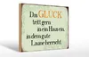 Holzschild Spruch 30x20cm Glück tritt gern ein gute Laune Produktbild-Vorschau 1