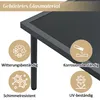 Close-up of a table leg and tabletop with feature icons and text. Anteprima dell’immagine prodotto