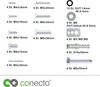 A collection of screws, washers, and wall plugs with their corresponding labels. Anteprima dell’immagine prodotto