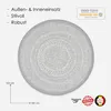 In- & Outdoor Teppich Rund FINN Grau, Ø120 cm Produktbild-Vorschau 3