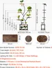 Diagrams and specifications for a plant stand with grow lights. Podgląd zdjęcia produktu