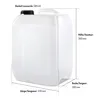 A white plastic jerrycan with measurement indicators. Produktbild-Vorschau