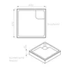 Schulte Duschwanne Adria mit Wannenträger und Ablauf, 90x90 Produktbild-Vorschau 5