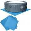 An inflatable hot tub is shown on a blue mat, with a stack of blue mats in the foreground. Anteprima dell’immagine prodotto
