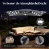 Parasol ogrodowy COSTWAY 250 cm z podstawą, oświetleniem Podgląd zdjęcia produktu 5