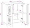 Credenza vidaXL bianca 60 x 33 x 75 cm in legno massello di Anteprima dell’immagine prodotto 7