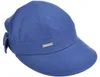 Seeberger Schildkappe aus 100% Baumwolle mit Schleife hinten in blau