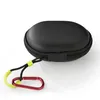 A black earbud case with a red and yellow carabiner attached to a lanyard. Anteprima dell’immagine prodotto