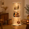 ProximaX Glasvitrine 360° drehbar Weiß mit 3 Ebenen, RGB Produktbild-Vorschau 2