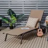 COSTWAY Sonnenliege Gartenliege mit Rollen, verstellbarer Produktbild-Vorschau 2