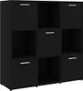 VidaXL 802931, Czarny, 9 pół., Drewno, Drewno, 900 mm, 300 Podgląd zdjęcia produktu 1