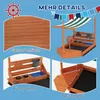 Bac à sable Outsunny en forme de bateau, en bois, avec set Voir les images du produit 7
