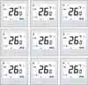 A collage of nine identical digital thermostats. Podgląd zdjęcia produktu