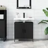 vidaXL Meuble sous-lavabo noir 60x30x60 cm bois composite Voir les images du produit 3